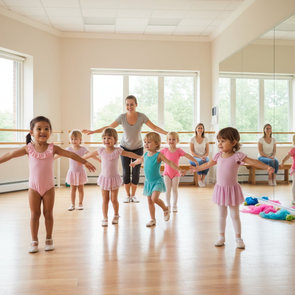 Young children in a dance class in Greenacres FL learning coordination and movement